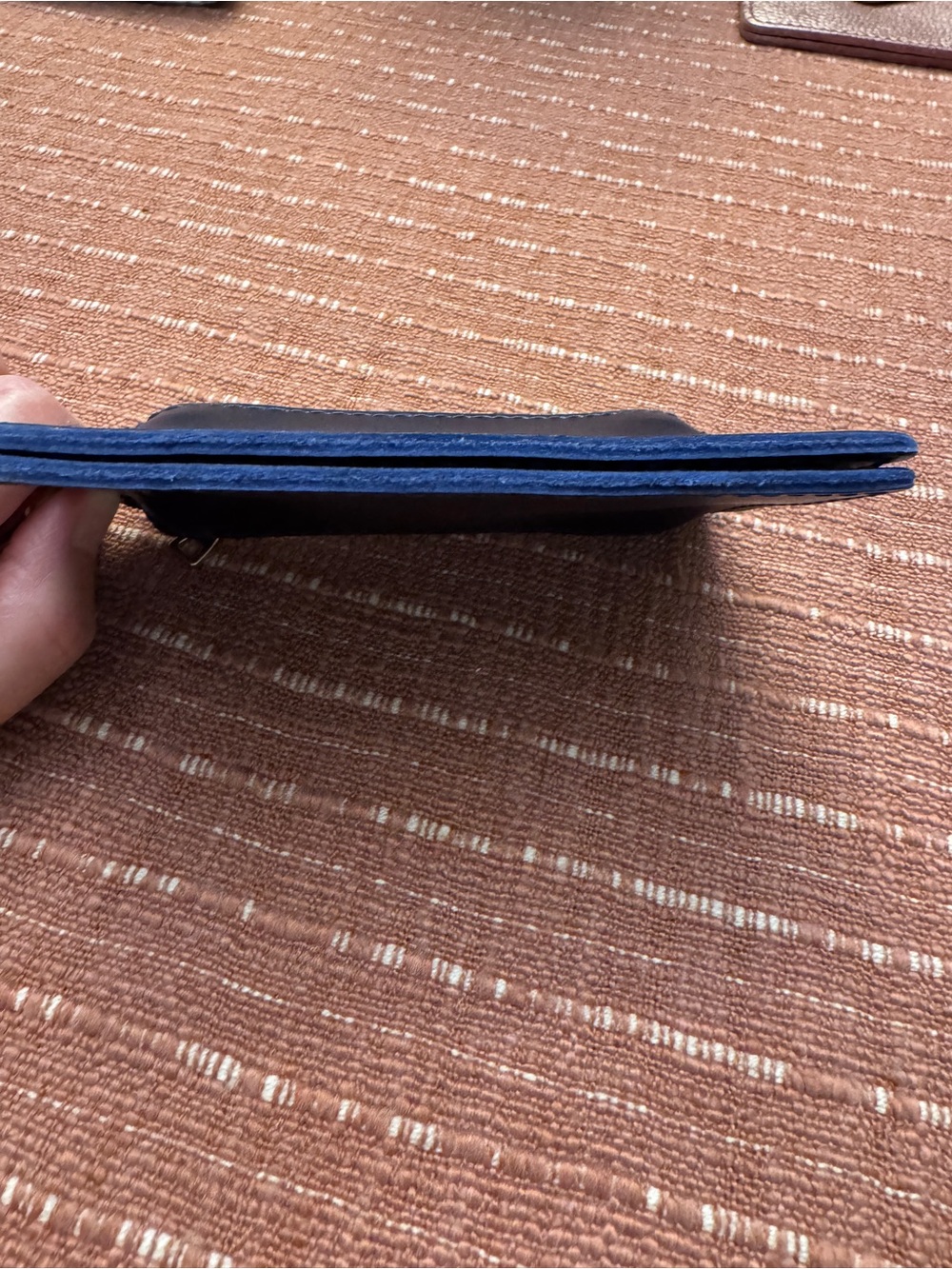 NWOT Portland Leather Zip-Zap Duo Wallet in Cowboy Blue - Picture 5 of 5
